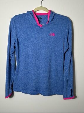 The North Face FlashDry Hoodie Pullover Womens Medium Blue Activewear Athletic